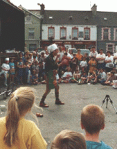 Street juggling show